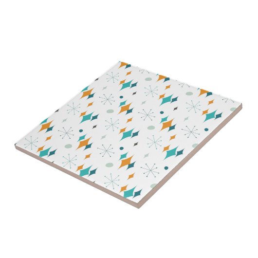 Carreau Motif étoile Retro atomique Starburst (Côté)