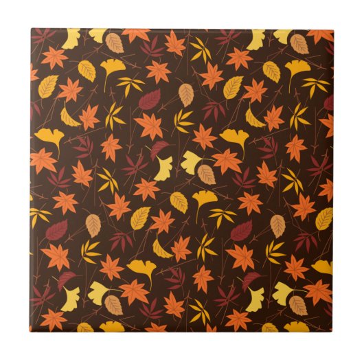Carreau Motif Feuille de Thanksgiving Maple (Devant)
