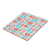 Carreau Motif finlandais d'art populaire de Fox et (Côté)