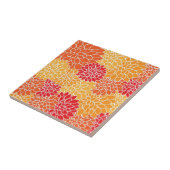Carreau Motif Fleur Orange (Côté)