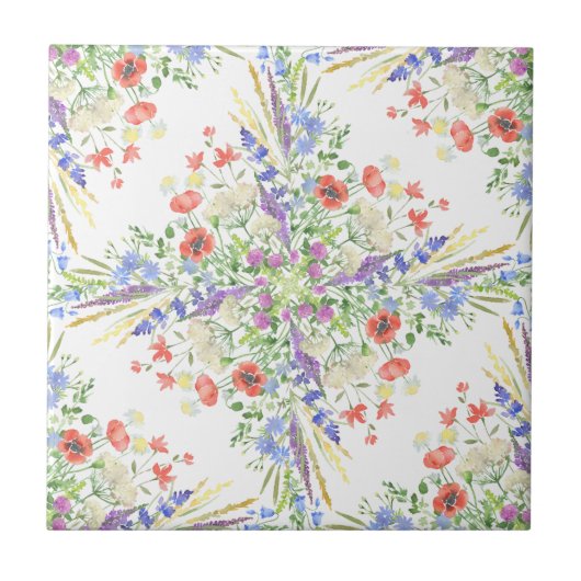 Carreau Motif fleur sauvage (Devant)