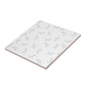 Carreau Motif Fleur sauvage bleu (Côté)