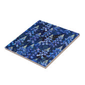 Carreau Motif Fleur sauvage Bluebonnet, bleu foncé Floral (Côté)