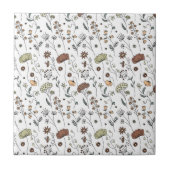 Carreau Motif Fleur sauvage vintage (Devant)