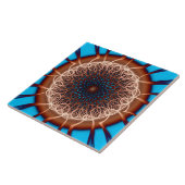 Carreau Motif fleuri coloré visionnaire (Côté)