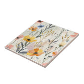 Carreau Motif Fleurs de prairie Gouache (Côté)