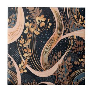 Carreau motif floral Abstrait, pois, vignes
