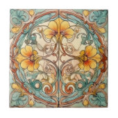 Carreau Motif floral Art nouveau (Devant)