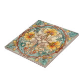 Carreau Motif floral Art nouveau (Côté)