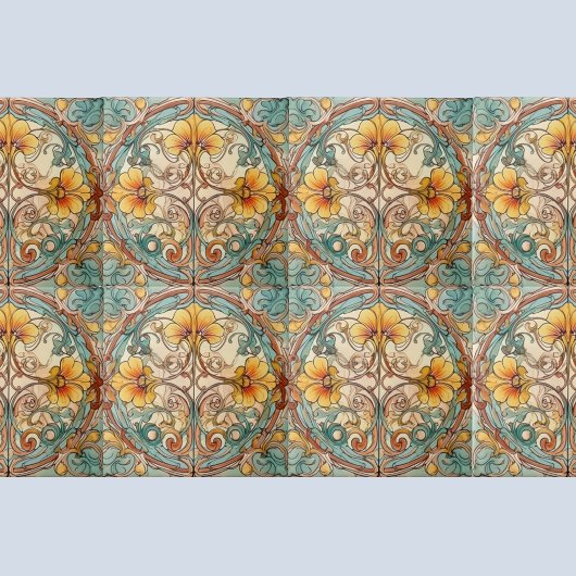 Carreau Motif floral Art nouveau