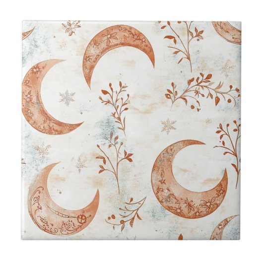 Carreau Motif floral céleste (5) (Devant)