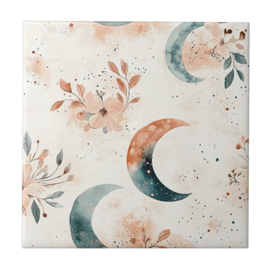 Carreau Motif floral céleste (7) (Devant)