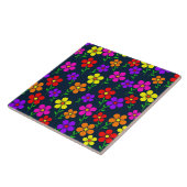 Carreau Motif floral coloré (Côté)