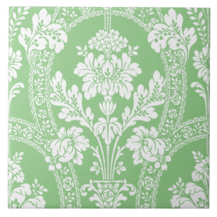 Carreau Motif floral de Damas de l'époque victorienne
