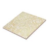 Carreau Motif floral de feuille d'or (Côté)