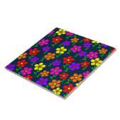 Carreau Motif floral de fleurs colorées (Côté)