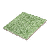 Carreau Motif floral de fleurs vertes vintage joli (Côté)