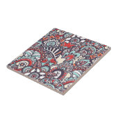 Carreau Motif floral de griffonnage de Paisley (Côté)