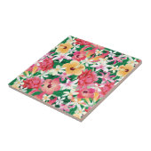 Carreau Motif floral de ketmie tropicale (Côté)