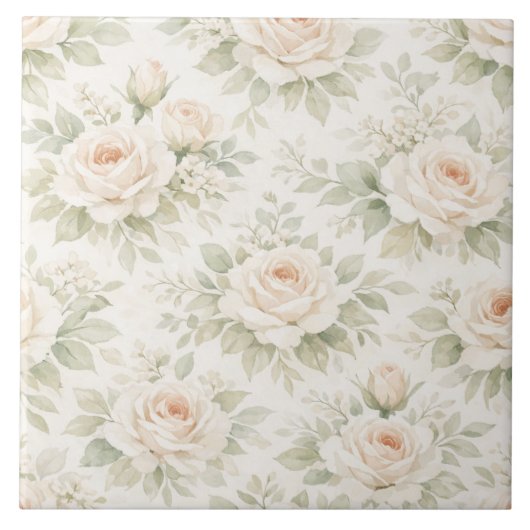 Carreau Motif floral de mariage (Devant)