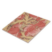 Carreau Motif floral de Nouveau d'art de pavots de William (Côté)