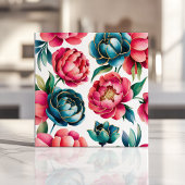 Carreau Motif floral de pivoine dynamique