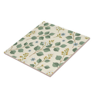 Carreau Motif floral d'eucalyptus sans couture