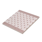 Carreau Motif Floral En Rose Champignons (Côté)