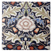 Motif floral Fleurs belles Bleu Rouge Vert