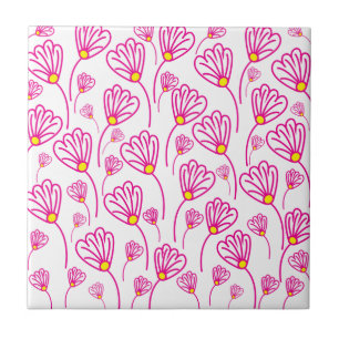 Carreau Motif floral Fleurs Fleur rose