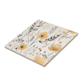Carreau Motif floral gris jaune (Côté)