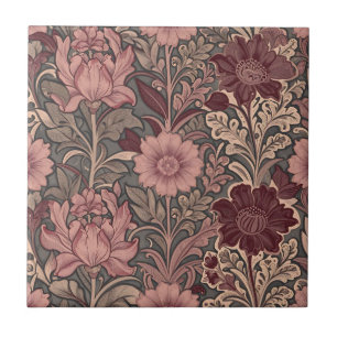 Carreau Motif floral inspiré de William Morris