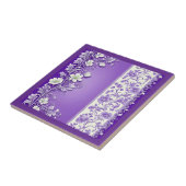 Carreau Motif Floral Lilac-Purple (Côté)