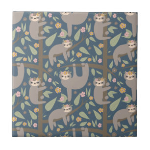 Carreau Motif floral mignon de paresse