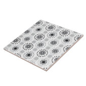 Carreau Motif floral monochrome moderne élégant (Côté)