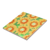 Carreau Motif floral orange (Côté)