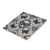 Carreau Motif floral papillon gothique (2) (Côté)