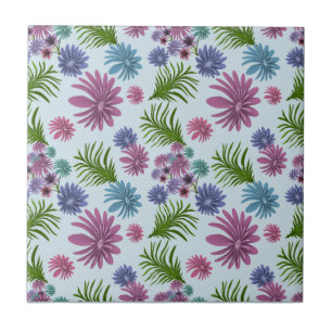 Carreau Motif Floral Pastel Esthétique Fleur Sauvage Botan