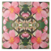 Carreau Motif floral rose (Devant)