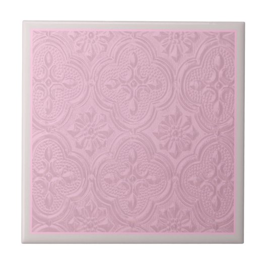 Carreau Motif Floral rose (Devant)