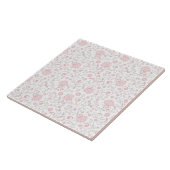 Carreau Motif floral rose-clair élégant (Côté)