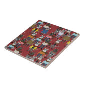 Carreau Motif frais de chat de hippie (Côté)