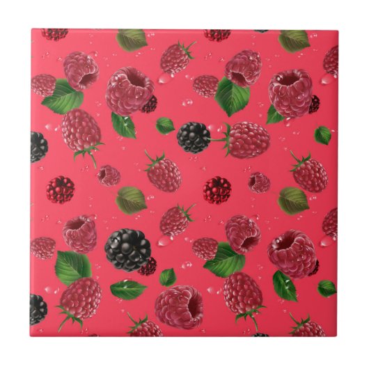 Carreau Motif framboise (Devant)