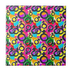 Carreau Motif Gay pride de Neon