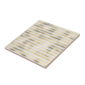 Carreau motif géométrique à bande blanche dorée (Côté)