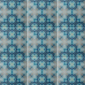 Carreau Motif géométrique Abstrait bleu doux et Indigo