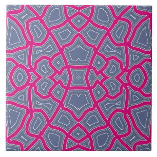 Carreau Motif géométrique abstrait et contour vibrant