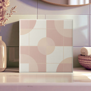 Carreau Motif géométrique abstrait moderne #10 Rose Gold I