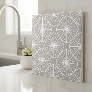 Carreau Motif géométrique abstrait moderne #24 Taupe ID119