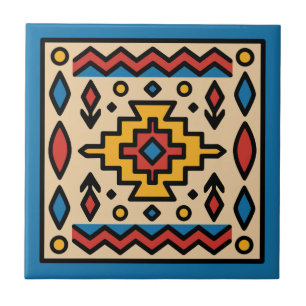 Carreau Motif géométrique amérindien du Sud-Ouest